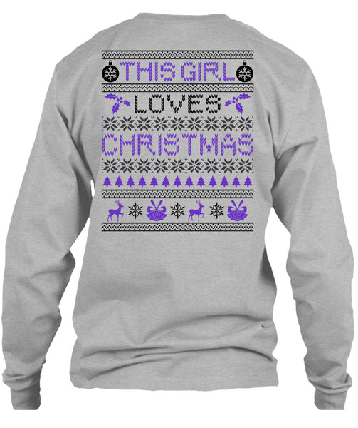 This Girl Loves Christmas T Shirt, Noel Christmas T Shirt