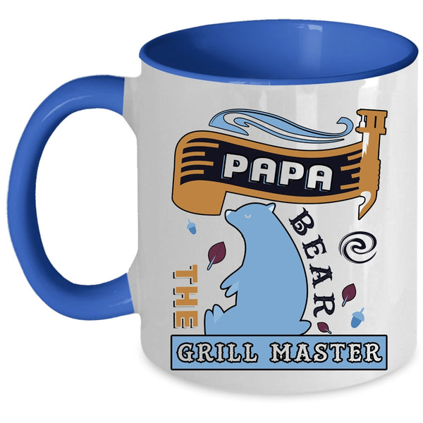 Awesome Papa Bear Coffee Mug, Papa Bear The Grill Master Accent Mug