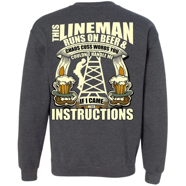 I Came With Instructions T Shirt, I Love Lineman Sweatshirt