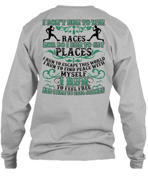 I Run To Feel Free T Shirt, I Love Running T Shirt