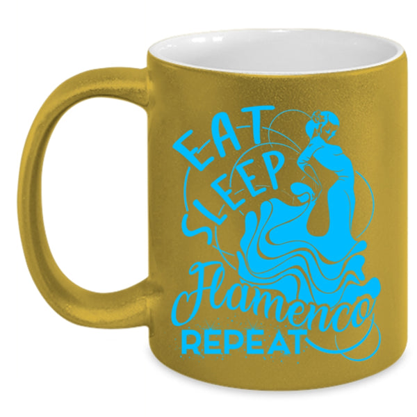 Spanish Music Coffee Mug, Eat Sleep Flamenco Repeat Accent Mug