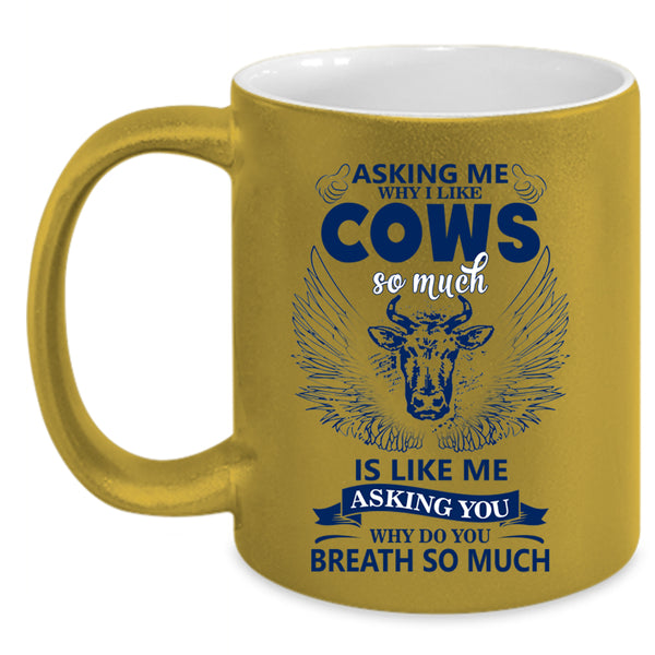 Funny Gift For Farmer Coffee Mug, I Like Cows So Much Accent Mug