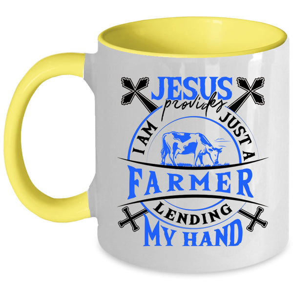 Funny Gift For Farmer Coffee Mug, I Am Just A Farmer Accent Mug