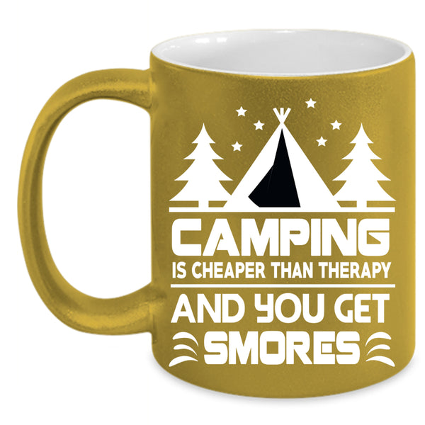 Camping Is Cheaper Coffee Mug, Cute Gift For Camper Coffee Cup