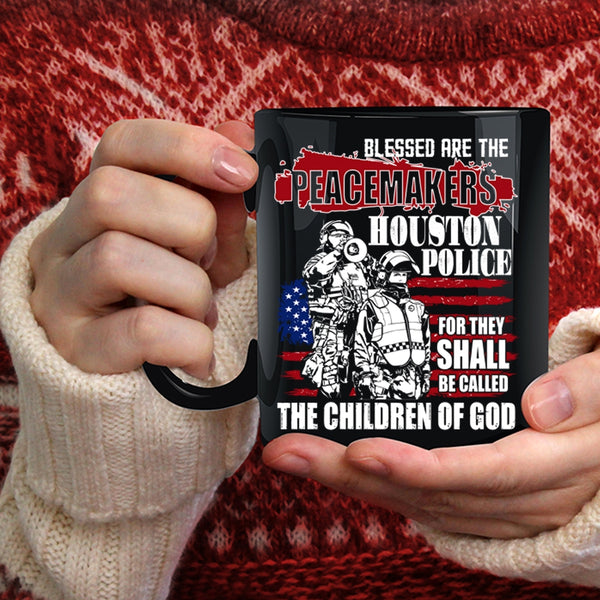 Cool Police Officer Coffee Mug, Peacemakers Houston Police Coffee Cup