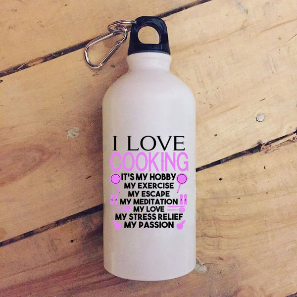 I Love Cooking 20 oz Stainless Steel Bottle,Lovely Gift For My Daughter Outdoor Sports Water Bottle