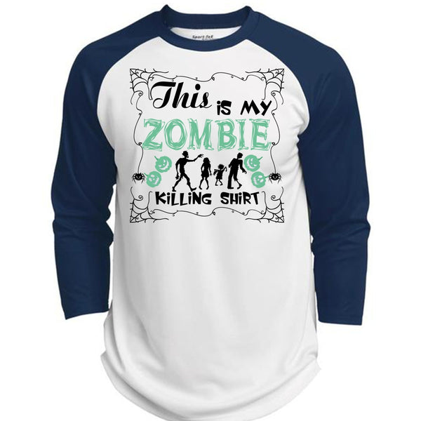 This Is My Zombie Killing T Shirt, Wait For Halloween T Shirt, Awesome T-Shirts  (Polyester Game Baseball Jersey)