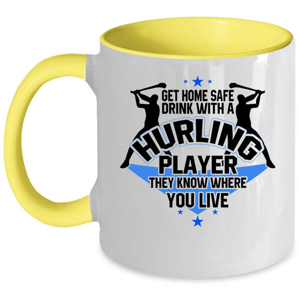 Cool Sport Coffee Mug, Drink With A Hurling Player Accent Mug