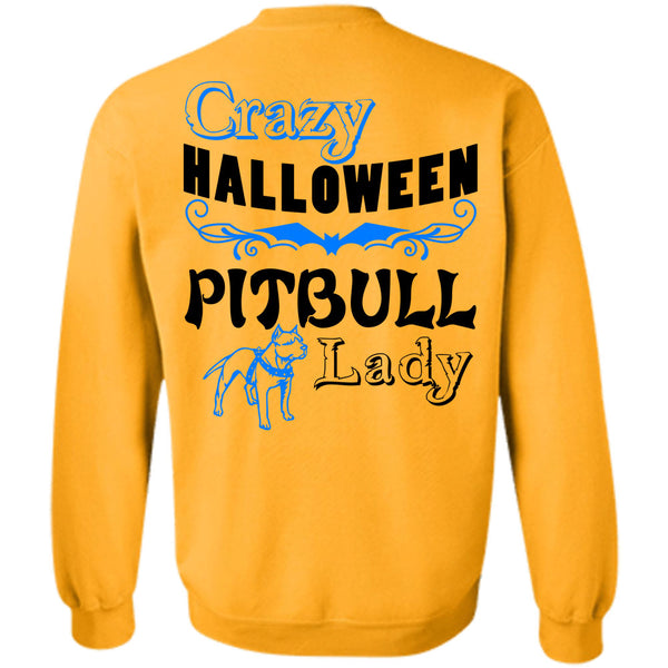 Wait For Halloween T Shirt, Crazy Halloween Pit Bull Lady Sweatshirt