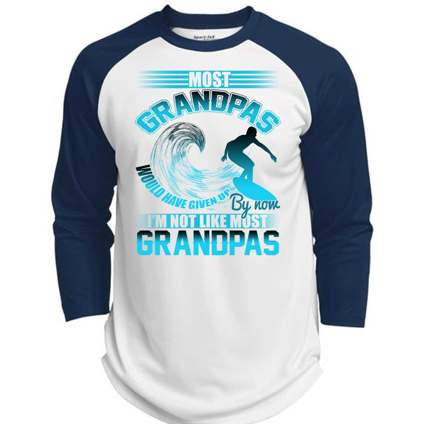 I'm Not Like Most Grandpas T Shirt, I Love Grandpa T Shirt, Awesome T-Shirts  (Polyester Game Baseball Jersey)