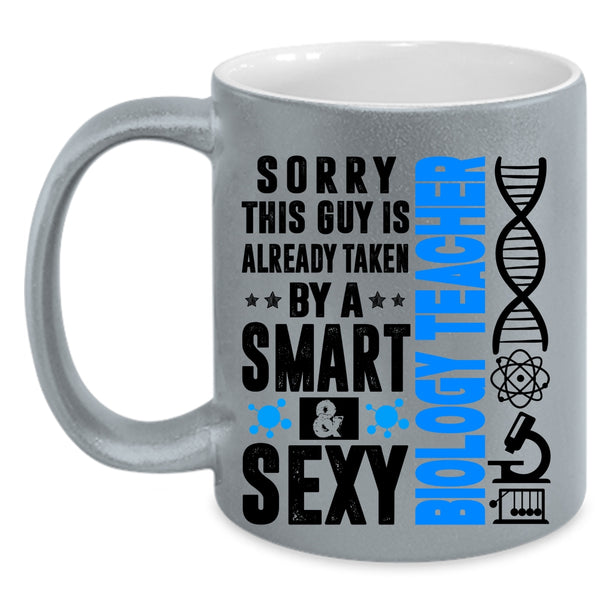 Awesome Husband Coffee Mug, Taken By A Smart Biology Teacher Accent Mug