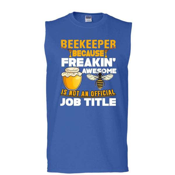 Beekeeper T Shirt, Not An Official Job Title Tank Top (Men's Cotton Sleeveless)