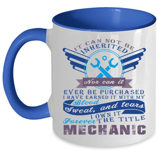 Best Gift For Mechanics Coffee Mug, The Title Mechanic Accent Mug