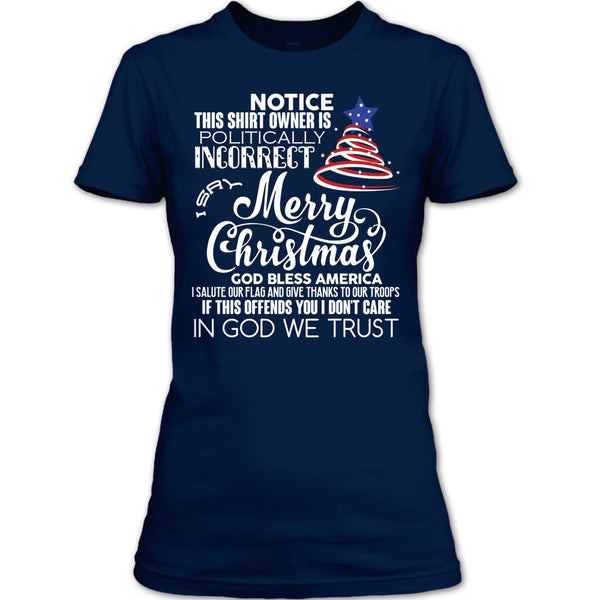 Merry Christmas T Shirt, God Bless American T Shirt