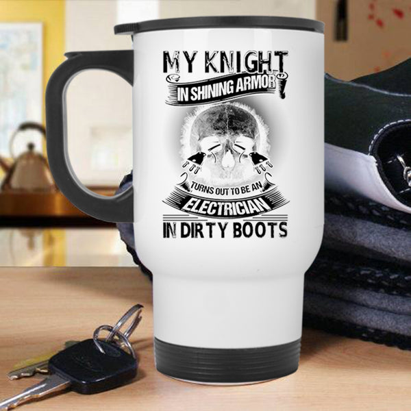 Cool Electricians Travel Mug, To Be An Electrician In Dirty Boots Mug