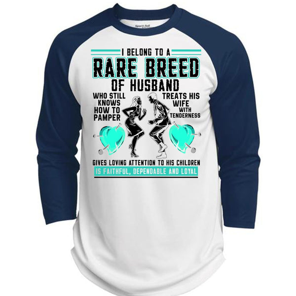 Rare Breed Of Husband T Shirt, I Love Husband T Shirt, Awesome T-Shirts  (Polyester Game Baseball Jersey)