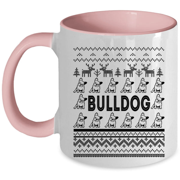 Christmas Gift For Bull Lovers Coffee Mug, Bulldog Accent Mug
