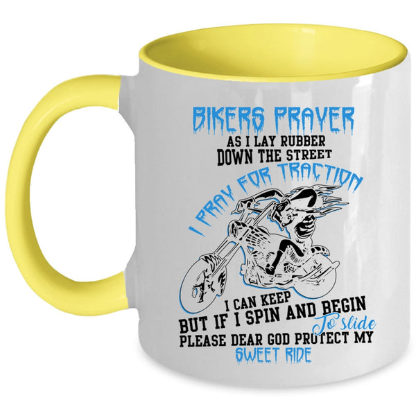 Awesome Gift For Bikers Coffee Mug, Bikers Prayer Accent Mug