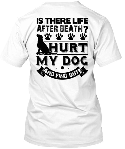 A black t-shirt with the shopify logo