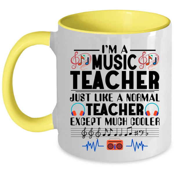 Awesome Teacher Coffee Mug, I'm A Music Teacher Accent Mug
