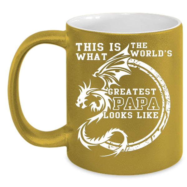 What The World's Greatest Papa Looks Like Coffee Mug, Cool Papa Coffee Cup