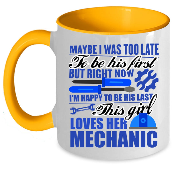 Beautiful Wife Coffee Mug, This Girl Loves Her Mechanic Accent Mug