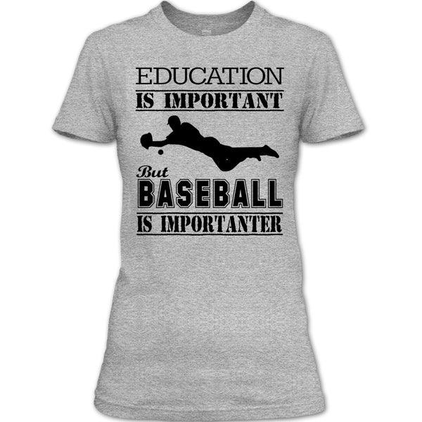 Education Is Important T Shirt, Cool Baseball Player T Shirt