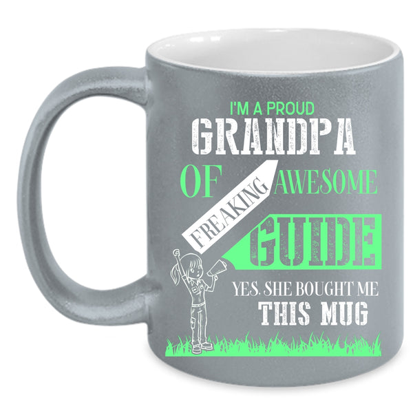 I'm A Proud Grandpa Of Awesome Guide Coffee Mug, Cool Grandpas Coffee Cup