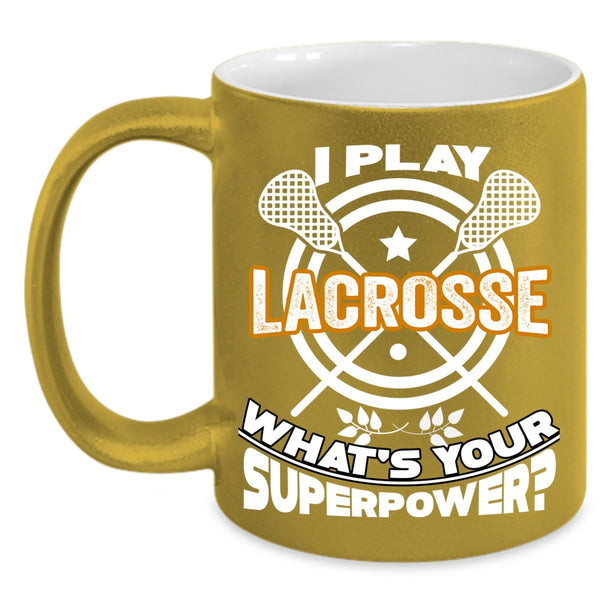 I Play Lacrosse Coffee Mug, Cool Spoty Coffee Cup