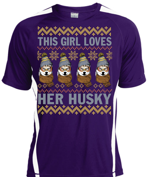 This Girl Loves Her Husky T Shirt, This Girl Loves Christmas T Shirt, Cool Shirt