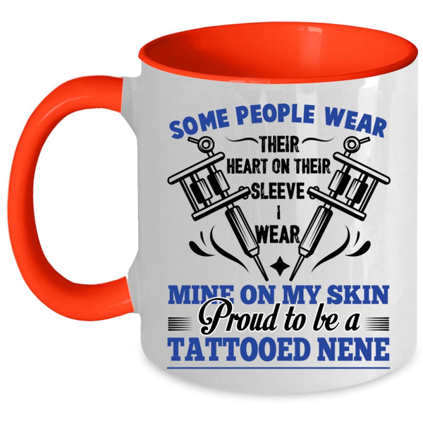 Cool Tattooed Coffee Mug, Proud To Be A Tattooed Nene Accent Mug