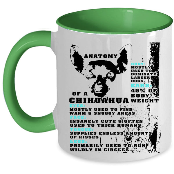 Cool Dogs Coffee Mug, Anatomy Of A Chihuahua Accent Mug