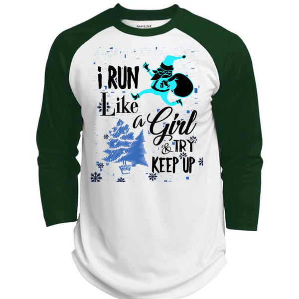 I Run Like A Girl And Try Keep Up T Shirt, Christmas Family Vacation T Shirt, Awesome T-Shirts  (Polyester Game Baseball Jersey)