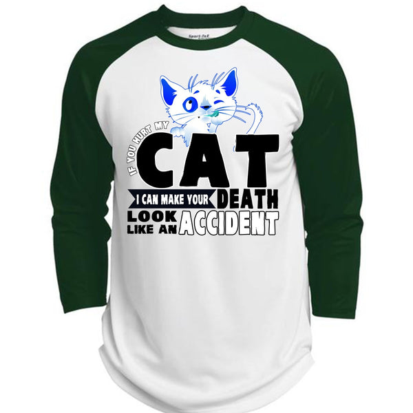 You Hurt My Cat T Shirt, I Love Cat T Shirt, Awesome T-Shirts  (Polyester Game Baseball Jersey)