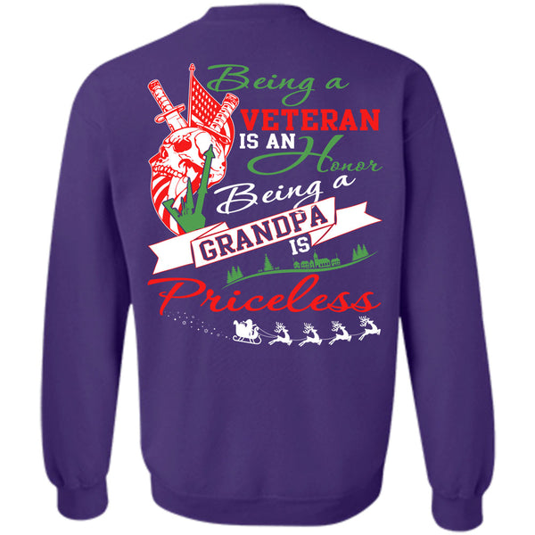 Being A Grandpa Is Priceless T Shirt, I Love Veteran Sweatshirt