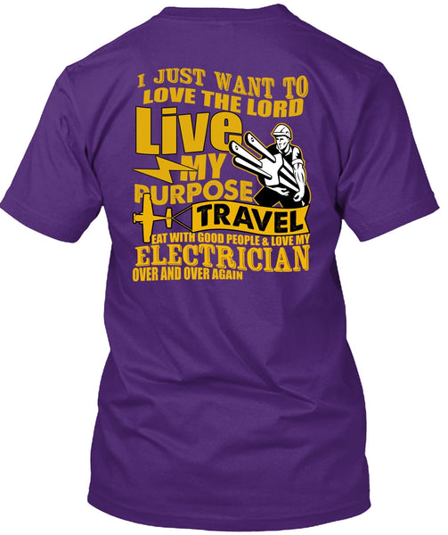 Love My Electrician T Shirt, Love The Lord T Shirt
