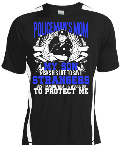 A black t-shirt with the shopify logo