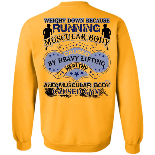 I Love Running T Shirt, Running Muscular Body Sweatshirt