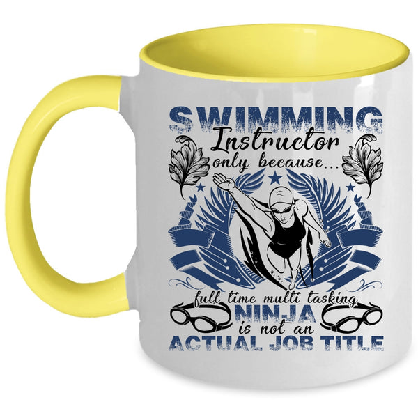Cute Gift For Instructor Coffee Mug, Swimming Instructor Accent Mug
