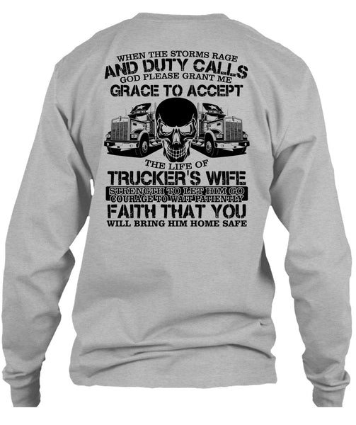 The Life Of Trucker's Wife T Shirt, I Love Trucking T Shirt