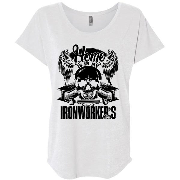 Home Is In My Ironworker's Arms T Shirt, I Love Ironworker T Shirt, Awesome T-Shirts