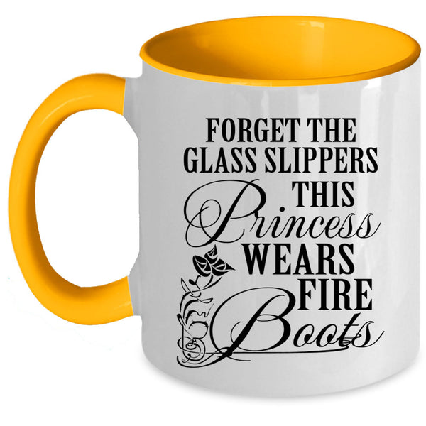 Cool Girls Coffee Mug, This Princess Wears Fire Boots Accent Mug