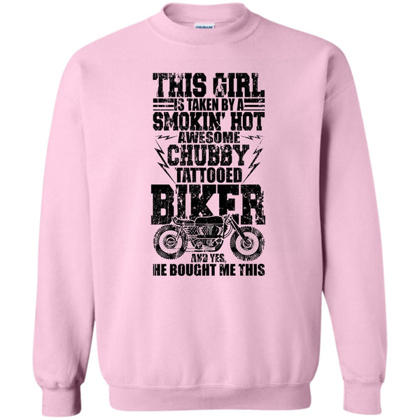 I Love Biking T Shirt, Chubby Tattooed Biker Sweatshirt