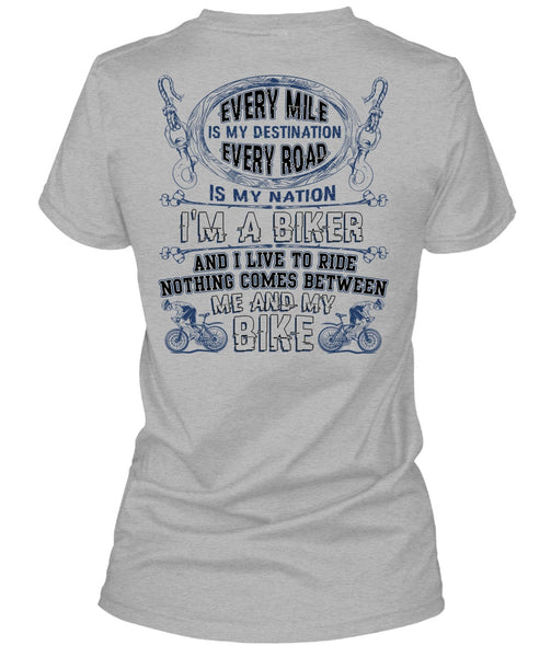 Me And My Bike T Shirt, I Love Biker T Shirt