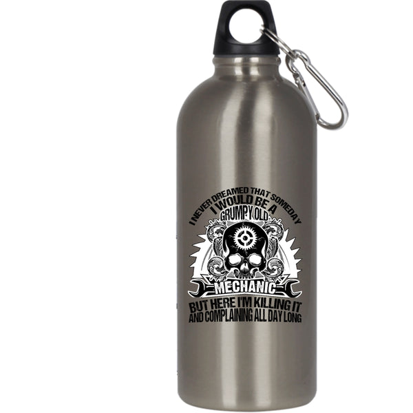 I Would Be A Grumpy Old Mechanic 20 oz Stainless Steel Bottle,Best Gift For My Grandpa Outdoor Sports Water Bottle