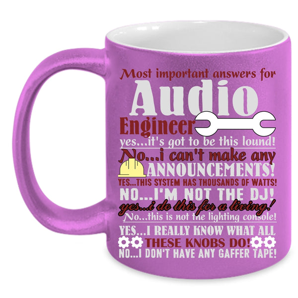 Audio Engineer Coffee Mug, Best Gift For Engineers Coffee Cup