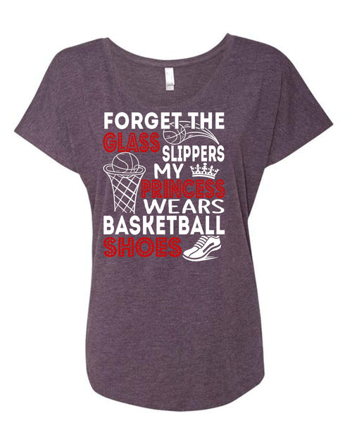 Wears Basketball Shoes T Shirt, Being A Basketball Coach T Shirt, Cool Shirt (Ladies' Triblend Dolman Sleeve)