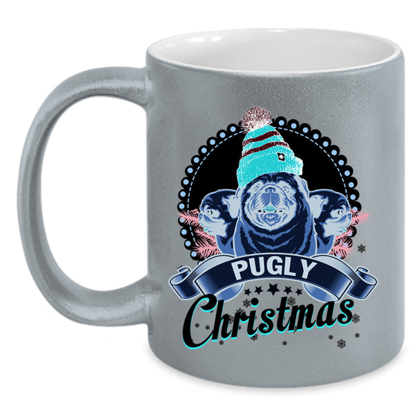 Cute Christmas Coffee Mug, Pugly Christmas Accent Mug