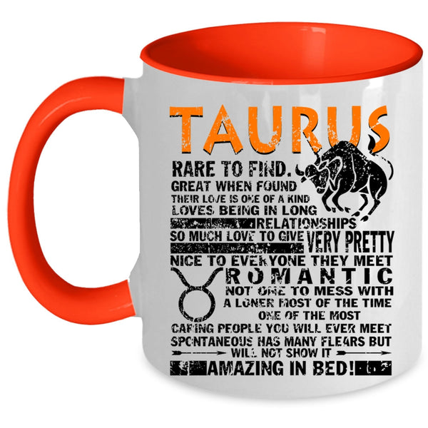 Birthday Gift Coffee Mug, Taurus Rare To Find Accent Mug