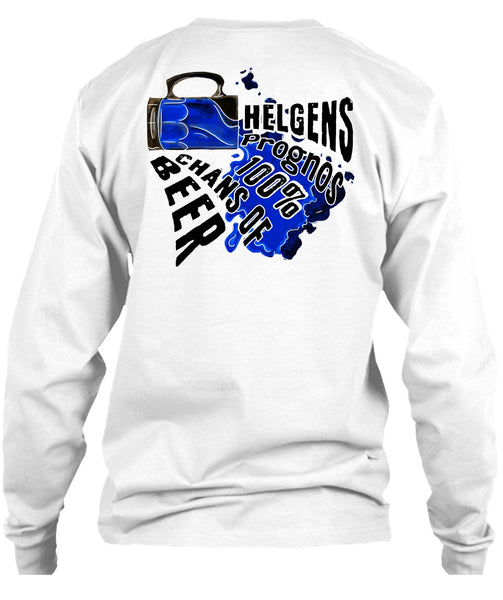 Helgens Prognos 100% Chans Of Beer T Shirt, I Love Beer T Shirt